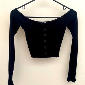 Black crop top size XS